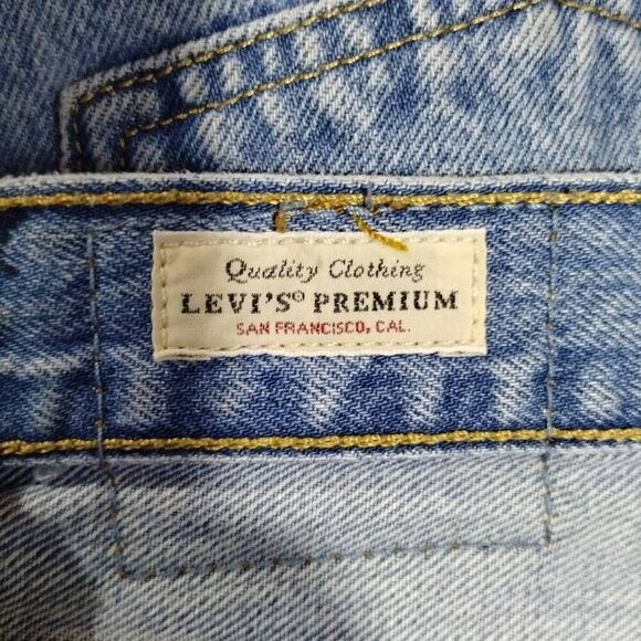 Levi's 501 Distressed Classic Straight Jeans Light Blue Sz 34 x28 - Picture 5 of 12